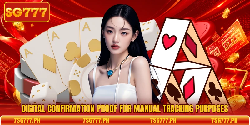 Digital confirmation proof for manual tracking purposes