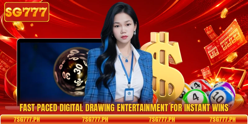 Fast paced digital drawing entertainment for instant wins
