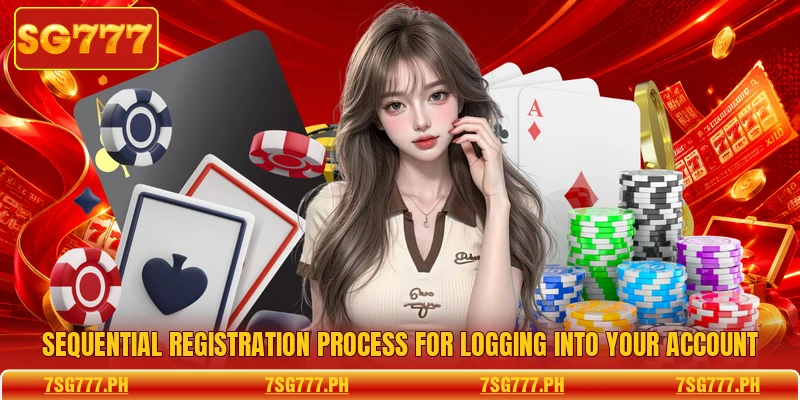 Sequential registration process for logging into your account Sequential registration process for logging into your account